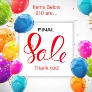 Items Below $10 are Final Sale!